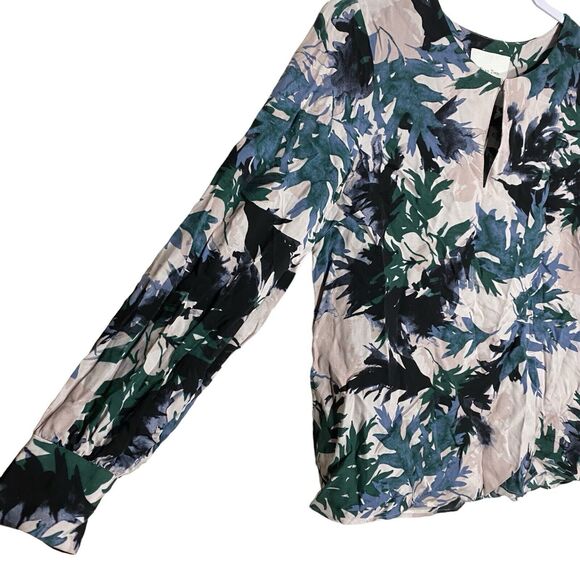 Part Two Copenhagen Top Womens M EU 36 Keyhole Floral Long Sleeve Boho Peasant - Picture 5 of 7